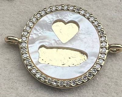PR Mother of Pearl connector charm