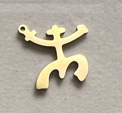 PR Taino Coqui shaped Gold charm