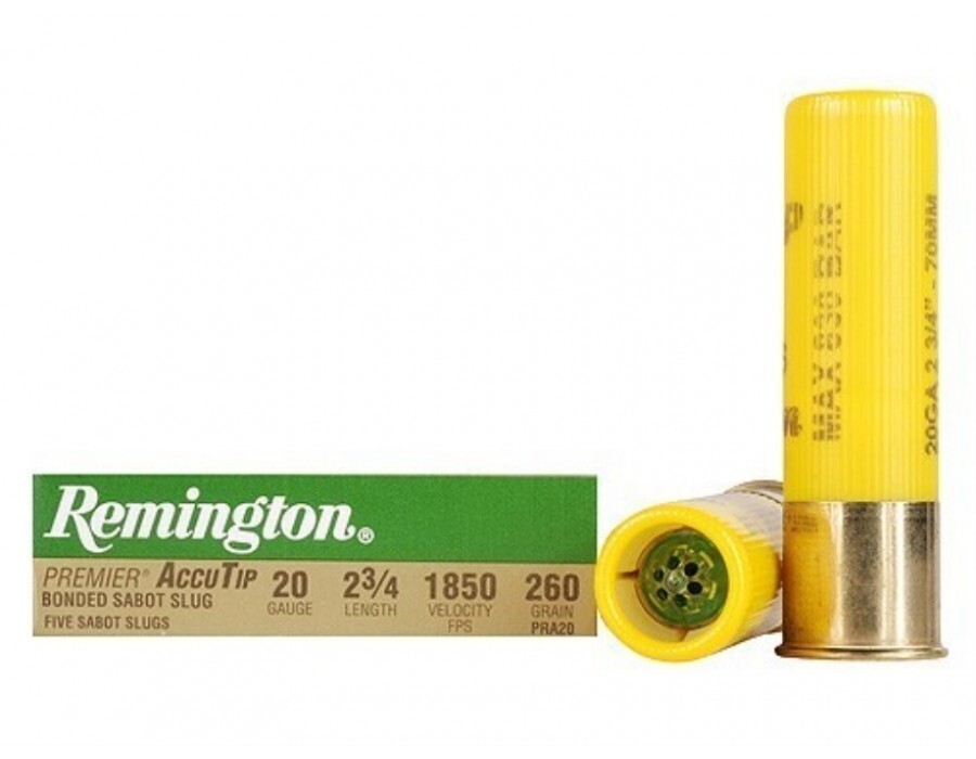Remington Premier AccuTip Bonded Sabot Slug 20 Gauge 2-3/4&quot; 260 Grain  (5 Rounds)