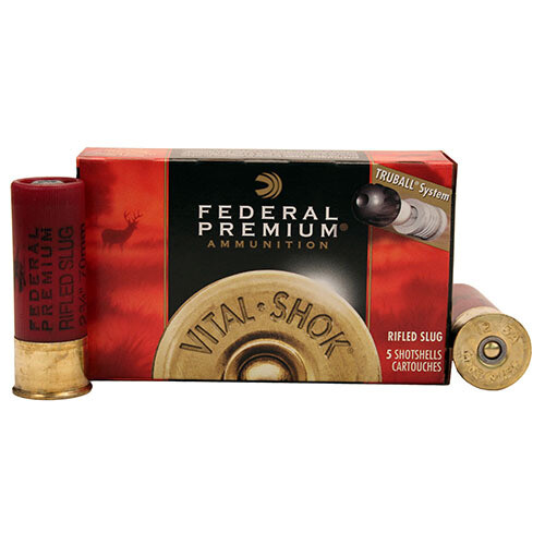 Federal Premium Vital-Shok Truball Rifled Slug HP 12 Gauge 2 3/4&quot; 1 oz (5 Rounds)