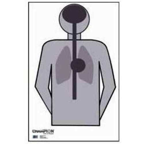 Champion Fully Body Paper Target w/ Vitals Black/White