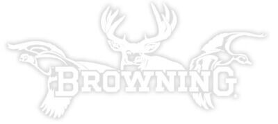 Browning All Seasons 12" White Decal
