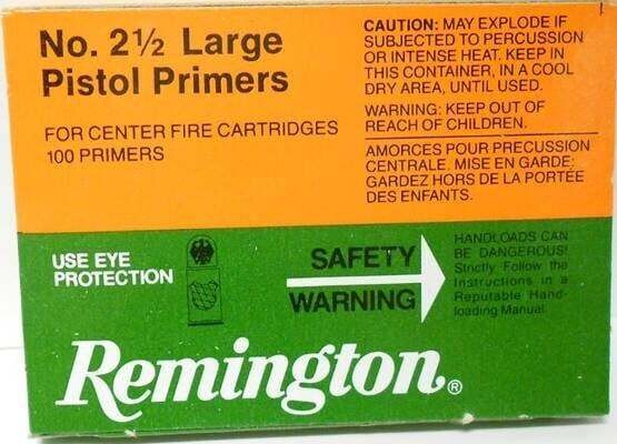 Remington NO. 2 1/2 Large Pistol Primers (100-Count)
