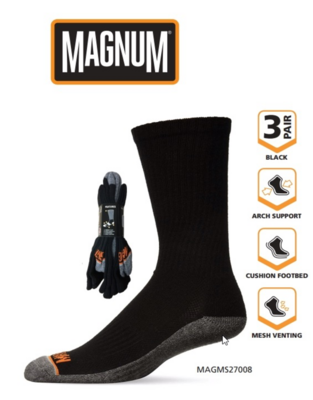Magnum Crew Sock 3-Pack