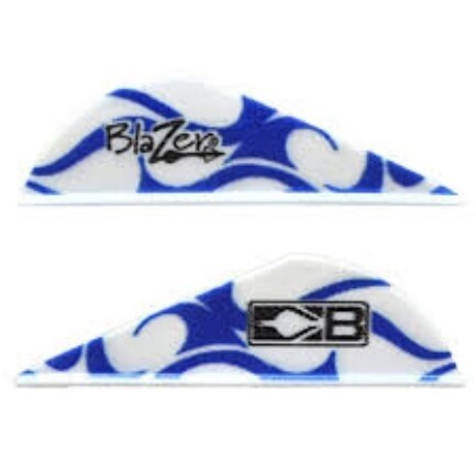 Bohning 2" Blazer Vane Blue/White Flame (Individually Sold)