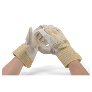 Half Lined Cow Grain Leather Glove L