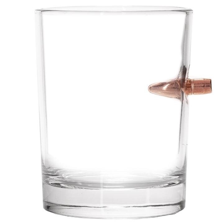 Lucky Shot .308 Bullet Whiskey Glass