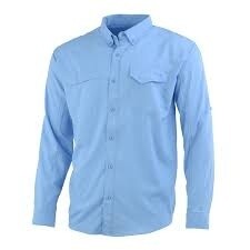 Huk Tide Point Solid Long Sleeve Button-Down Shirt