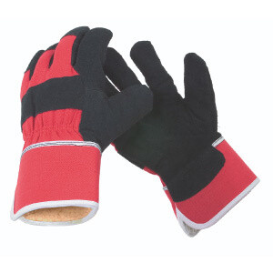 Acrylic Fleece Lined Cowsplit Leather Glove