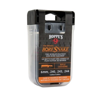 Hoppe's BoreSnake w/ Carry Case & Pull Handle 6mm/.240/.243/.244