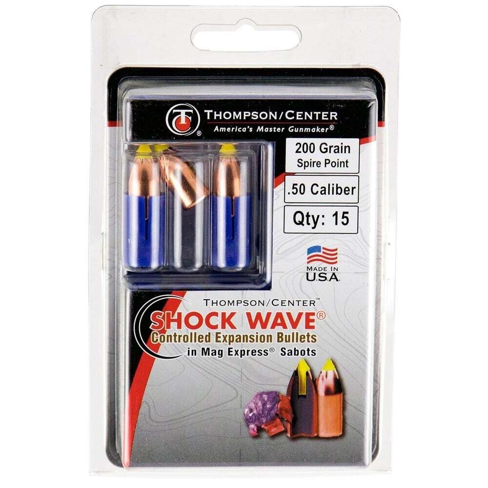 Thompson/Center Shock Wave Bullets in Mag. Express Sabots .50 Cal. 200 Grain Spire Point