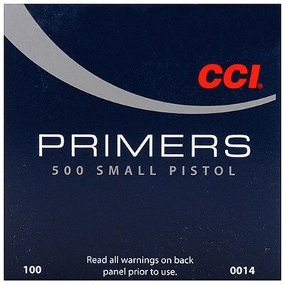 CCI Small Pistol Primers No. 500 (100 Count)