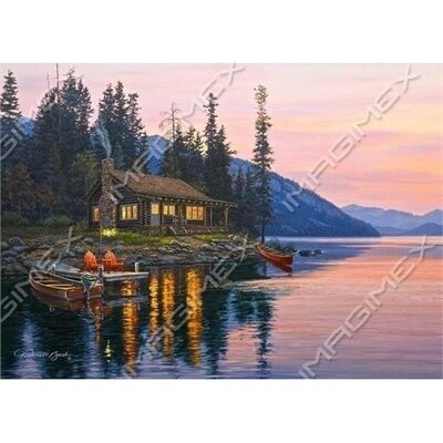 Imagimex Greeting Cards Cabin at Sunset