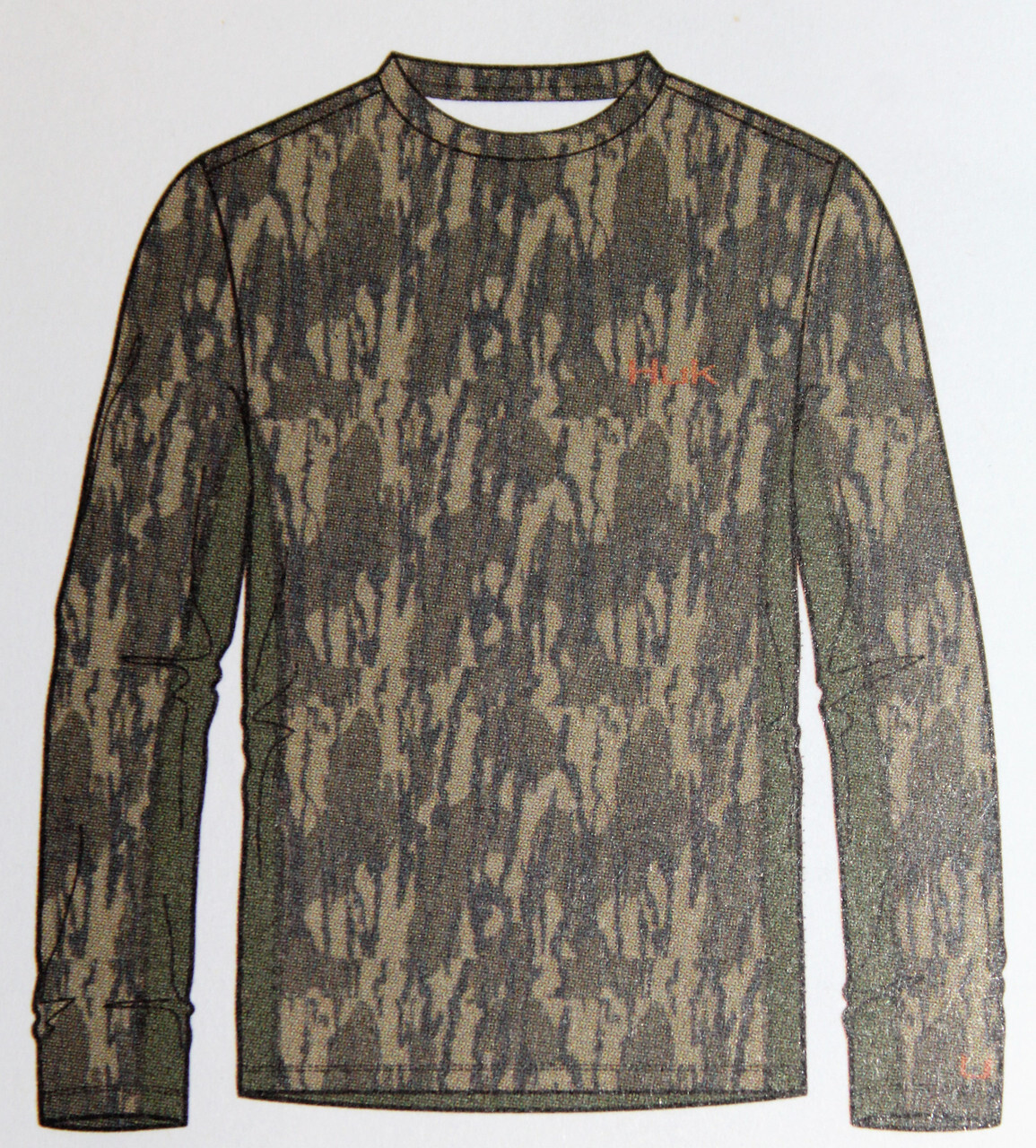 Huk Pursuit LS Shirt, Color: Mossy Oak Bottomland, Size: M