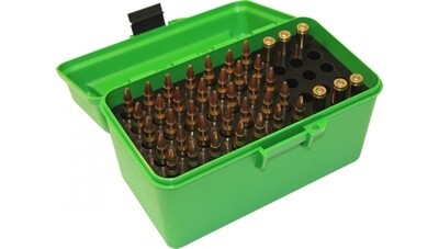 MTM Case-Gard Deluxe 50-Round Ammo Case w/ Bullet Tip Protection Small Rifle