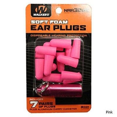 Walker's Soft Foam Ear Plugs Pink