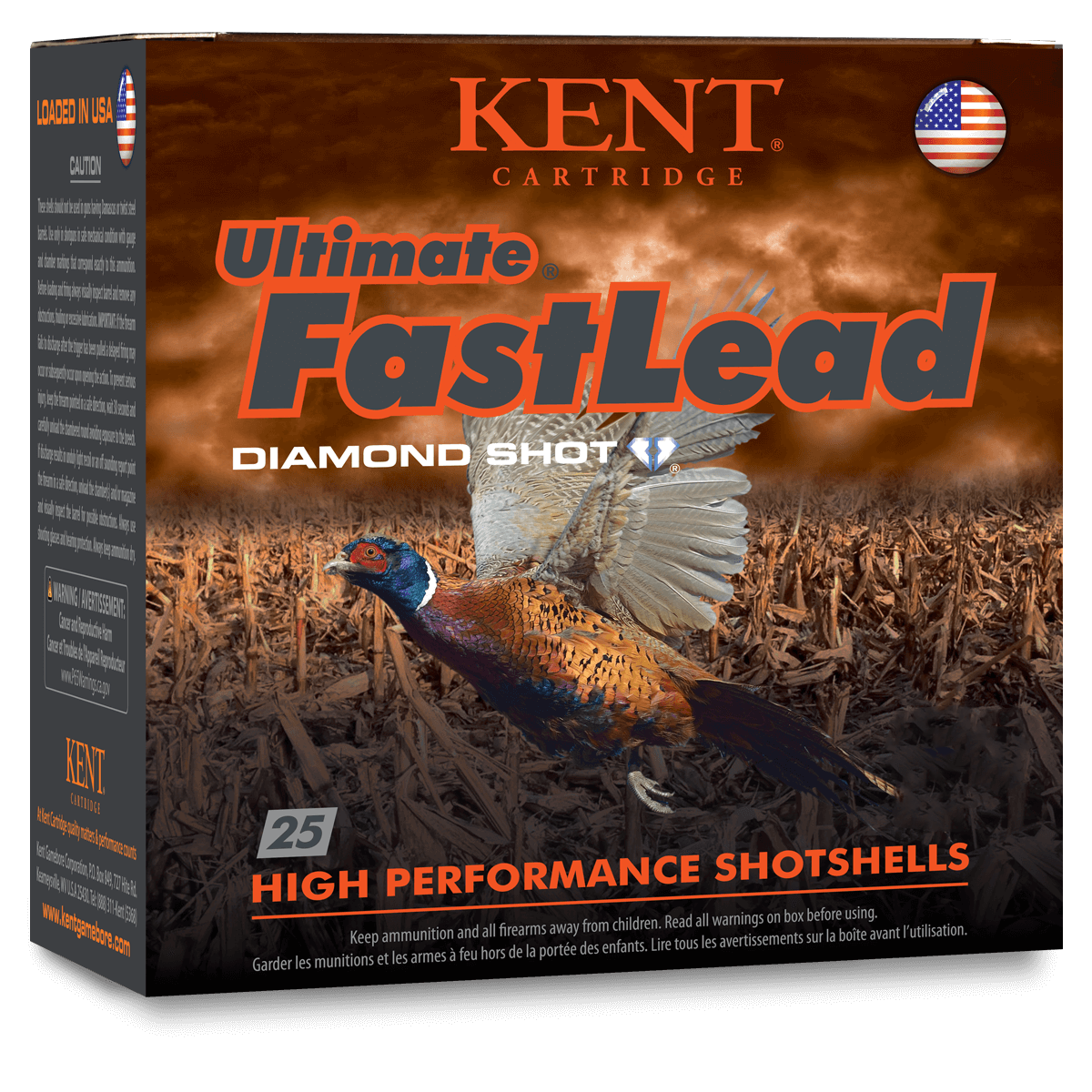 Kent Ultimate Fast Lead w/ Diamond Shot 20 Gauge 3 Kent Ultimate Fast Lead w/ Diamond Shot 20 Gauge 3" 1 1/4oz Shot #5 (25 Count)