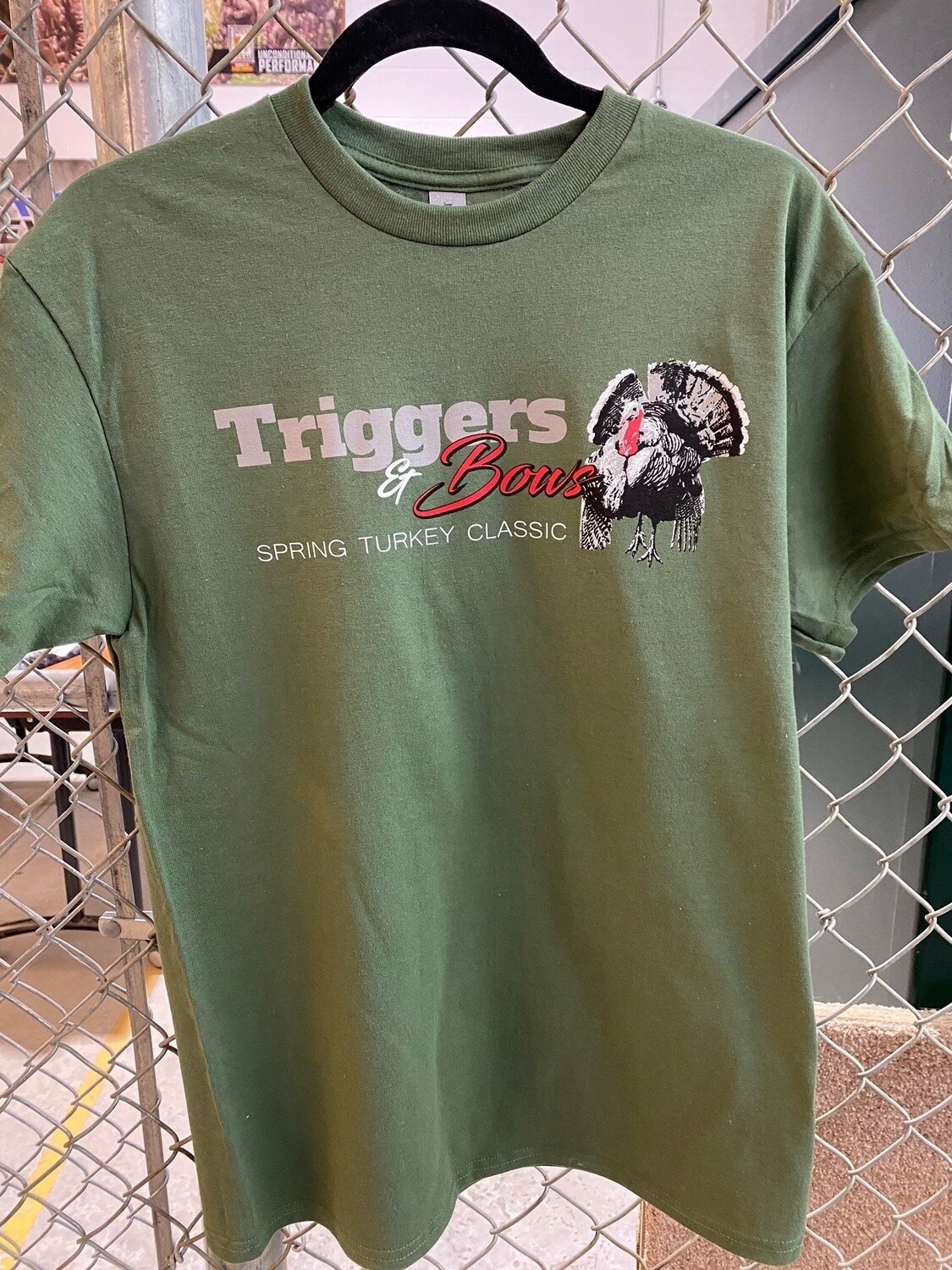 Triggers and Bows Spring Turkey Classic T-Shirt , Color: Military Green, Size: M