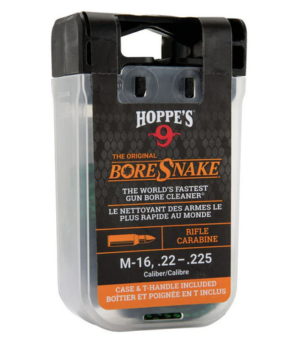 Hoppe&#39;s BoreSnake w/ Carry Case &amp; Pull Handle .22-225 Cal