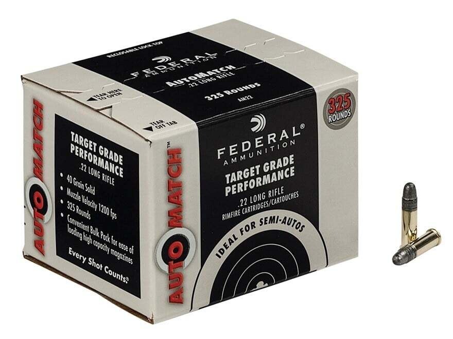 Federal Auto Match 22 LR 40 Grain Solid (325 Rounds)