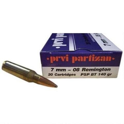 Prvi Partizan (PPU) 7mm-08 Rem. 140 Grain PSP BT