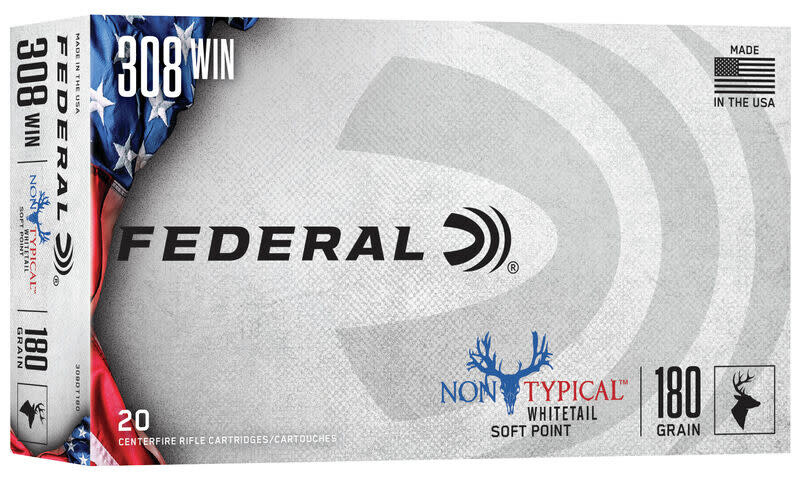 Federal Non-Typical Whitetail 308 Win Soft Point 180 Grain (20 Rounds)