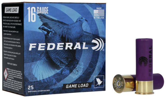 Federal Game Load Hi-Brass 16 Gauge 2 3/4&quot; (25 Rounds) Shot #8