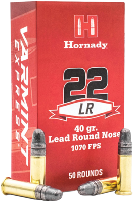 Hornady .22LR 40 Grain Lead Round Nose 1070FPS (50 Rounds)