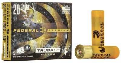 Federal Premium Vital-Shok Truball Rifled Slug HP 20 Gauge 3