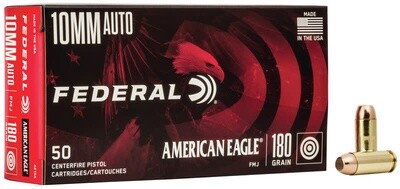 American Eagle Handgun 10mm Auto Full Metal Jacket 180 Grain (50 Rounds)