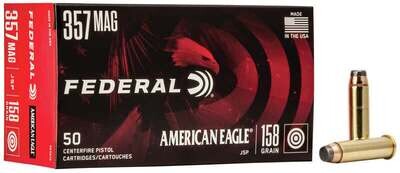 American Eagle .357 Magnum Jacketed Soft Point 158 Grain (50 Rounds)