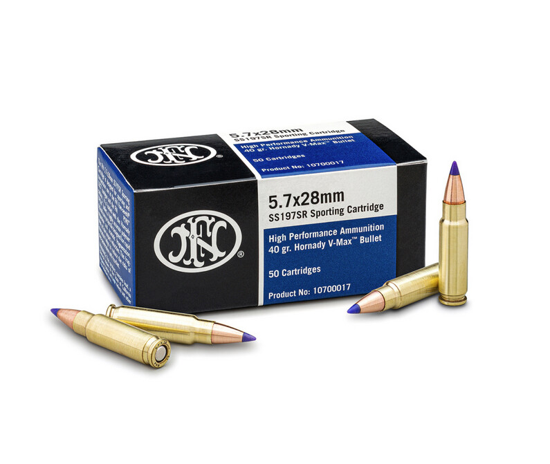 FNH 5.7x28mm High Performance 40 Grain Hornady V-Max (50 Cartridges)