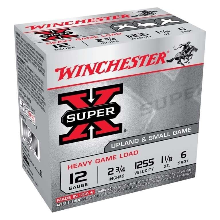 Winchester Super-X Heavy Lead 12 Gauge 2 3/4&quot; Shot #6  (25 Rounds)