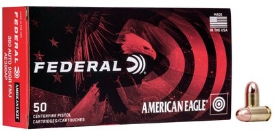 American Eagle .380 Auto Full Metal Jacket 95 Grain (50 Rounds)