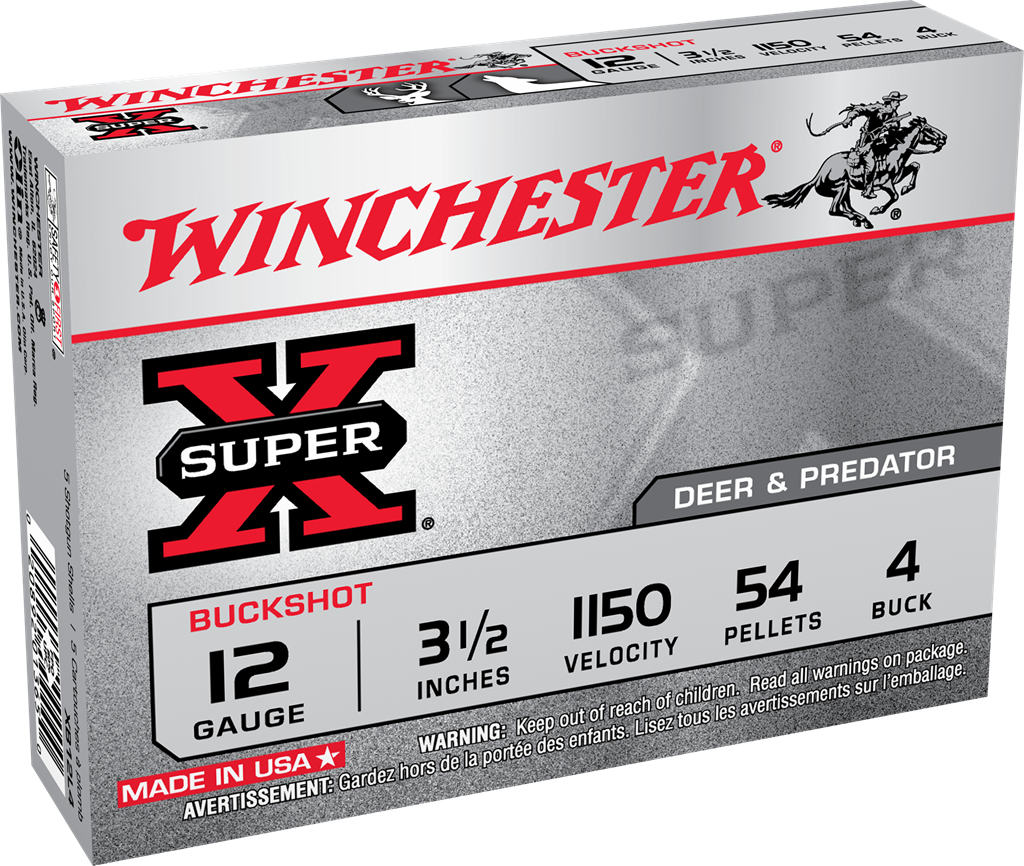 Winchester Super-X Shotgun Shells 12 Gauge 3 1/2" Shot #4