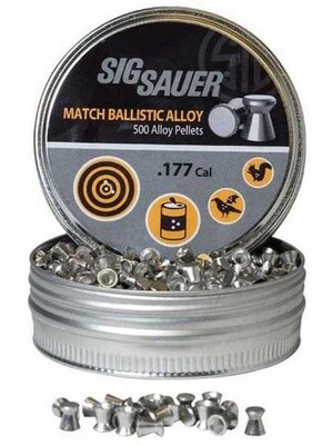 Sig Sauer Match Ballistic Alloy .177 Pellets (500 Count)