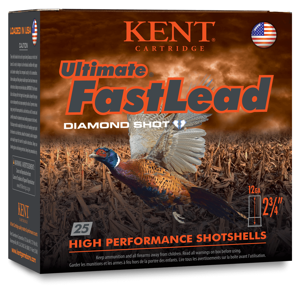 Kent Ultimate Fast Lead w/ Diamond Shot 20 Gauge 2 3/4&quot; 1 oz  #7.5 (25 Count)