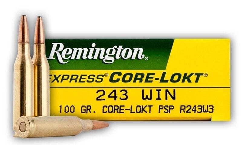 Remington Core-Lokt 243 Win 100 Grain PSP (20 Rounds)