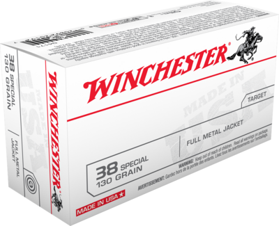 Winchester 38 Special 130 Grain FMJ (50 Rounds)