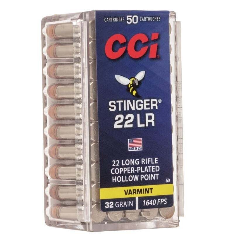 CCI Stinger 22 LR CPHP 32 Grain 1640 FPS (50 Rounds)