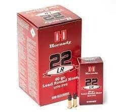 Hornady 22LR 40 Grain Lead Round Nose 1070FPS (500 Rounds)