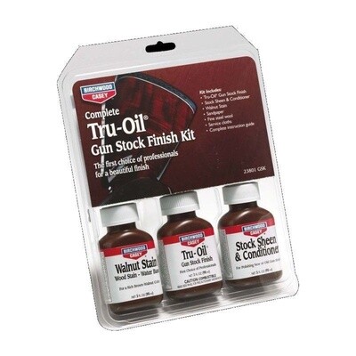 Birchwood Casey Tru-Oil Gun Stock Finish Kit Walnut Stain Tru-Oil Stock Sheen & Conditioner