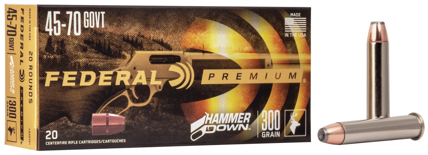 Federal Premium Hammer Down 45-70 Govt 300 Grain (20 Rounds) Federal Premium Hammer Down 45-70 Govt 300 Grain (20 Rounds)