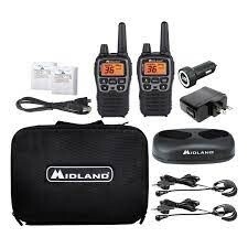 Midland X-Talker Two-Way Rechargeable Radio 38 Mile Range Black Color