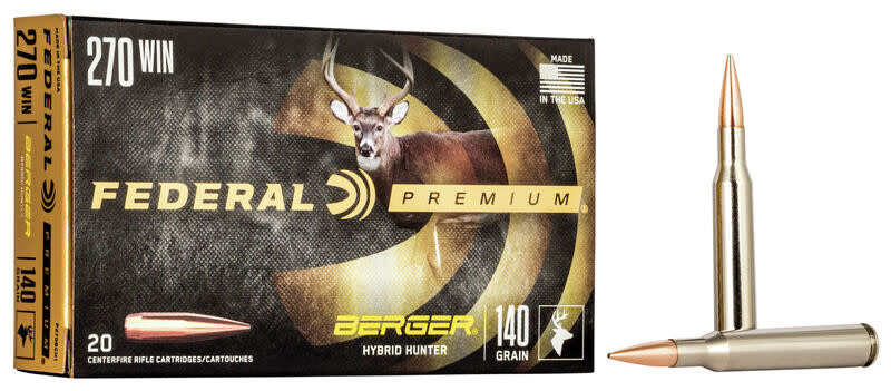 Federal Premium 270 Win 140 Grain Berger Hybrid Hunter