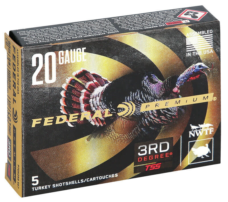 Federal Premium 3rd Degree Turkey Load 5-6-7 Mixed Shot 20 Gauge 3&quot; Shot #5-6-7 Mix 1 1/2 oz (5 Rounds)