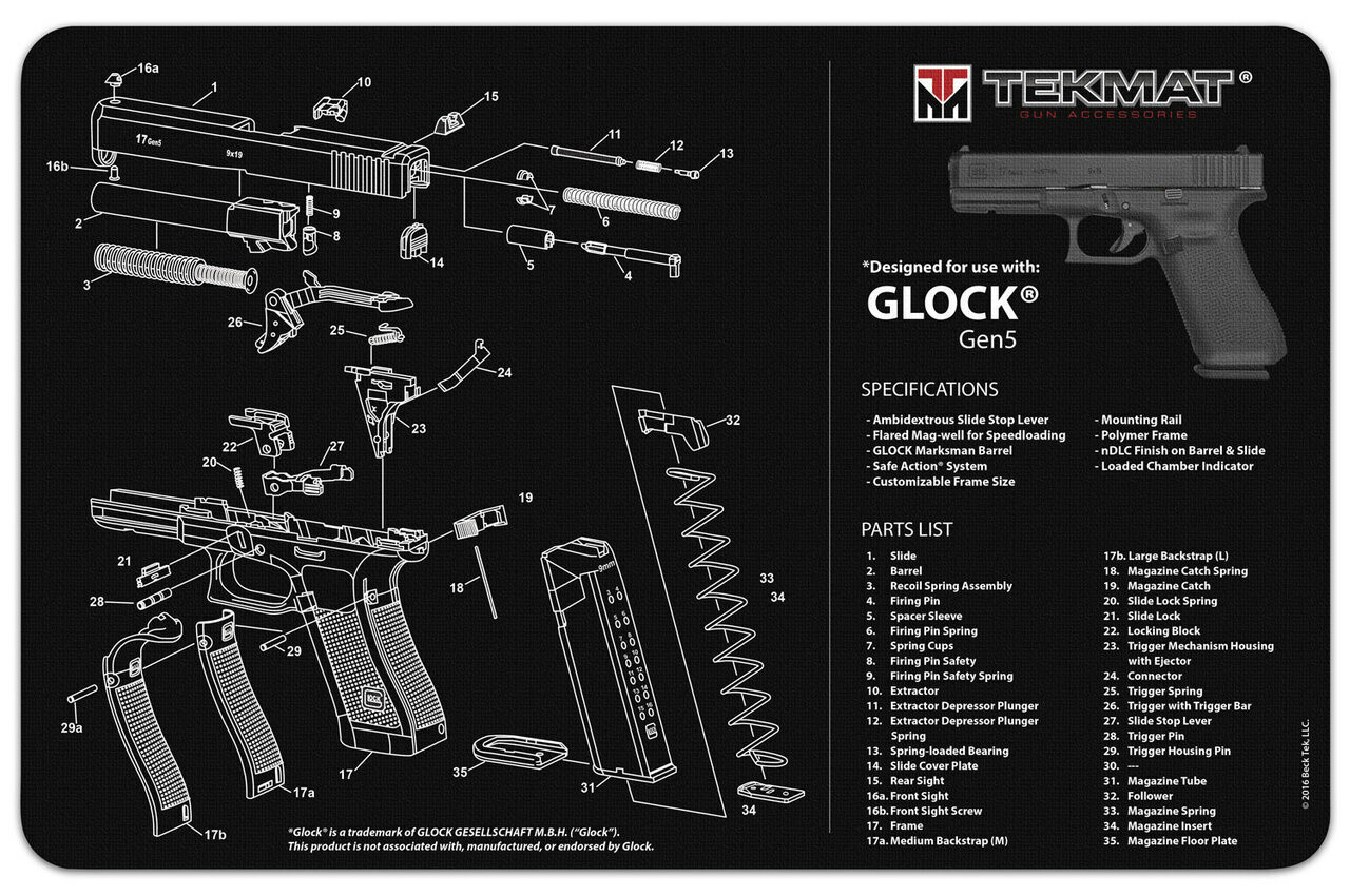 TekMat 1911 Gun Cleaning  Bench Mat