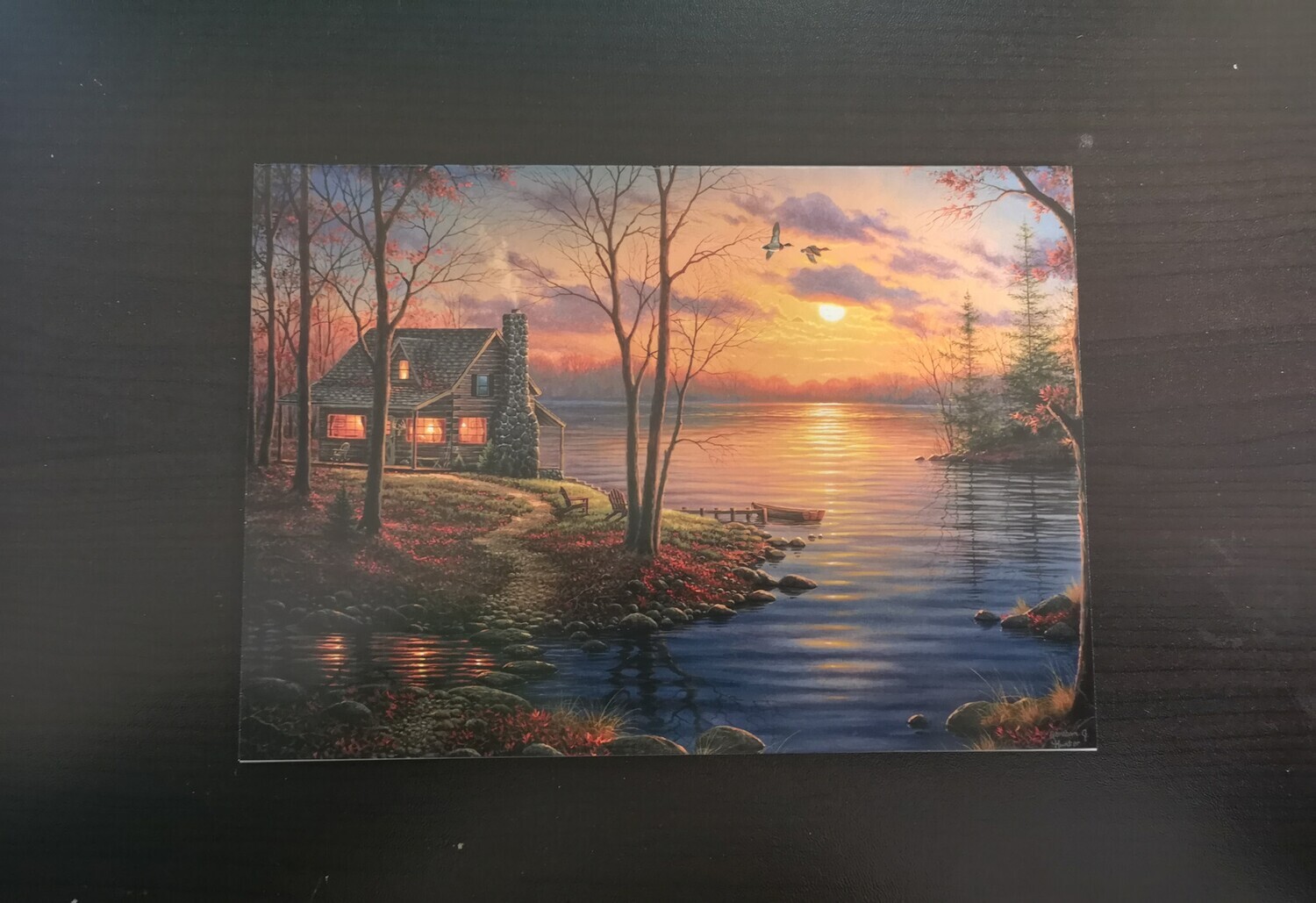 Imagimex Greeting Cards Cabin At Sunset