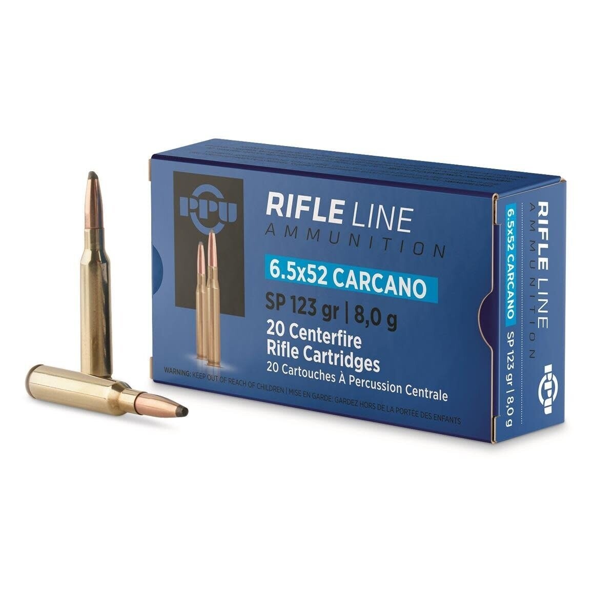 PPU Rifle Line 6.5x52 Carcano SP 123 Grain (20 Rounds)
