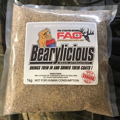 Fatal Attraction Outdoors Bearylicious Bear Attractant 1kg Mineral Mix Berry Scent